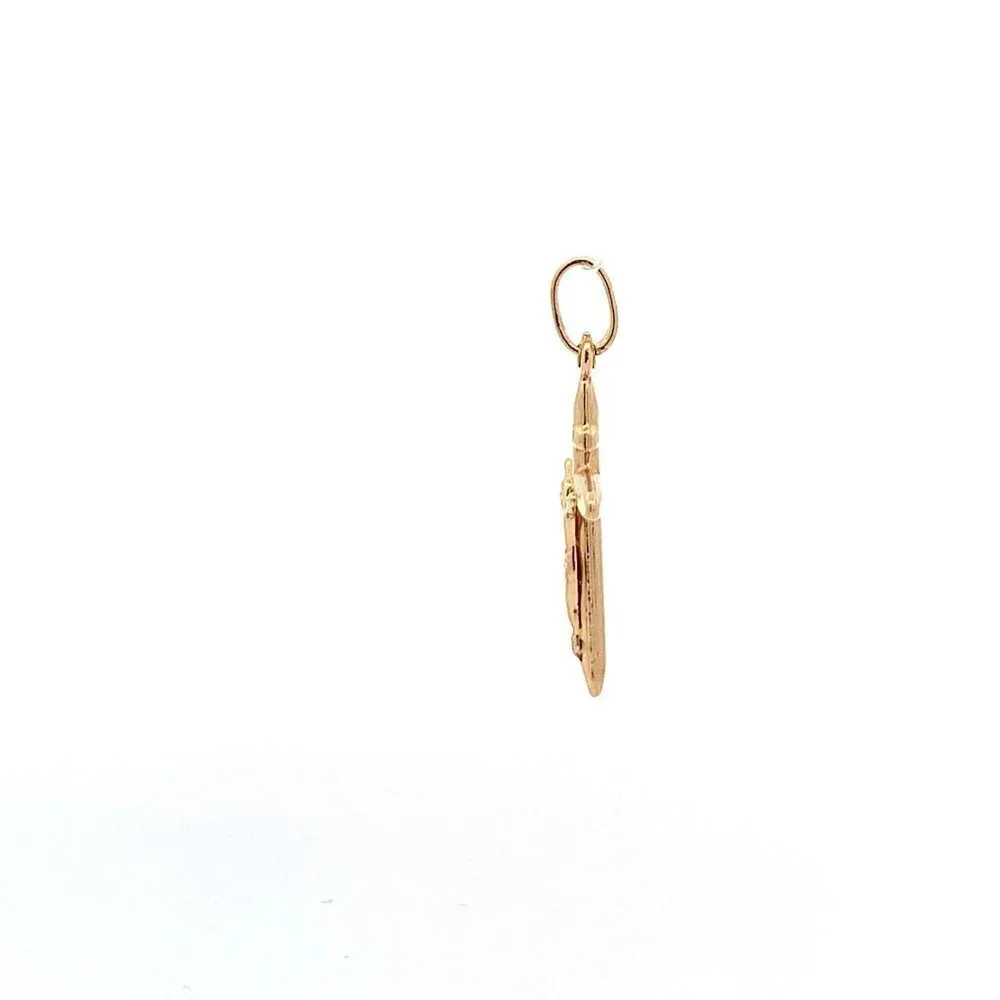 18K Yellow Gold Pendant Cross Jesus Christ 1.20 grams - Picture 11 of 13